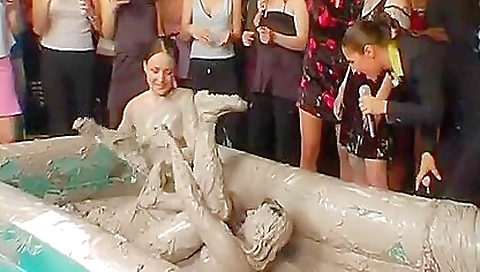 Hot blonde lesbians have sex with toys